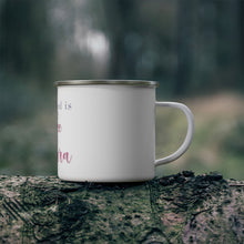 Load image into Gallery viewer, Enamel Mug - Coffee and Mascara