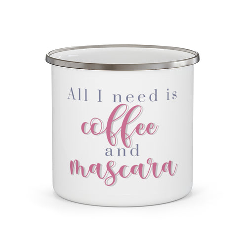 Enamel Mug - Coffee and Mascara