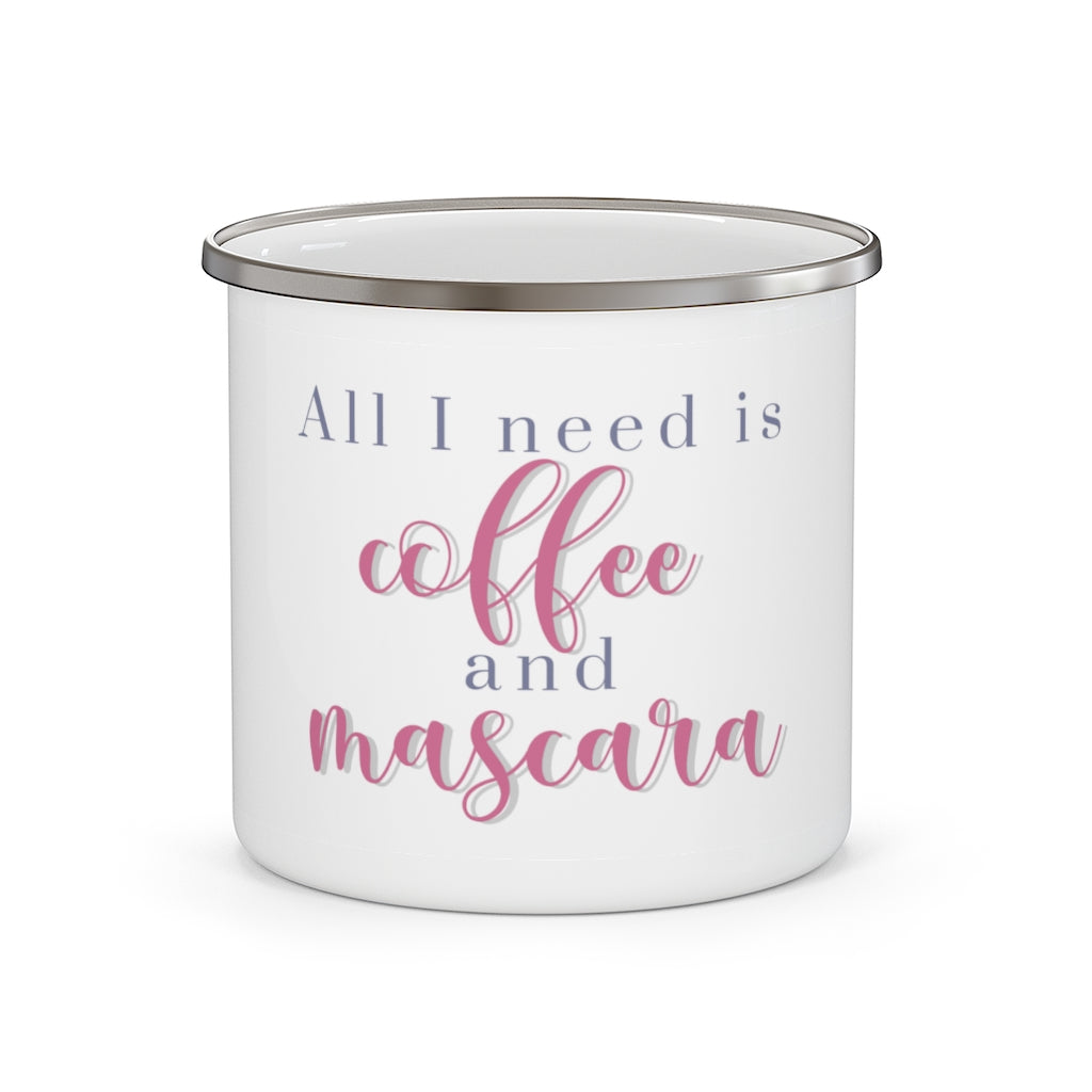 Enamel Mug - Coffee and Mascara